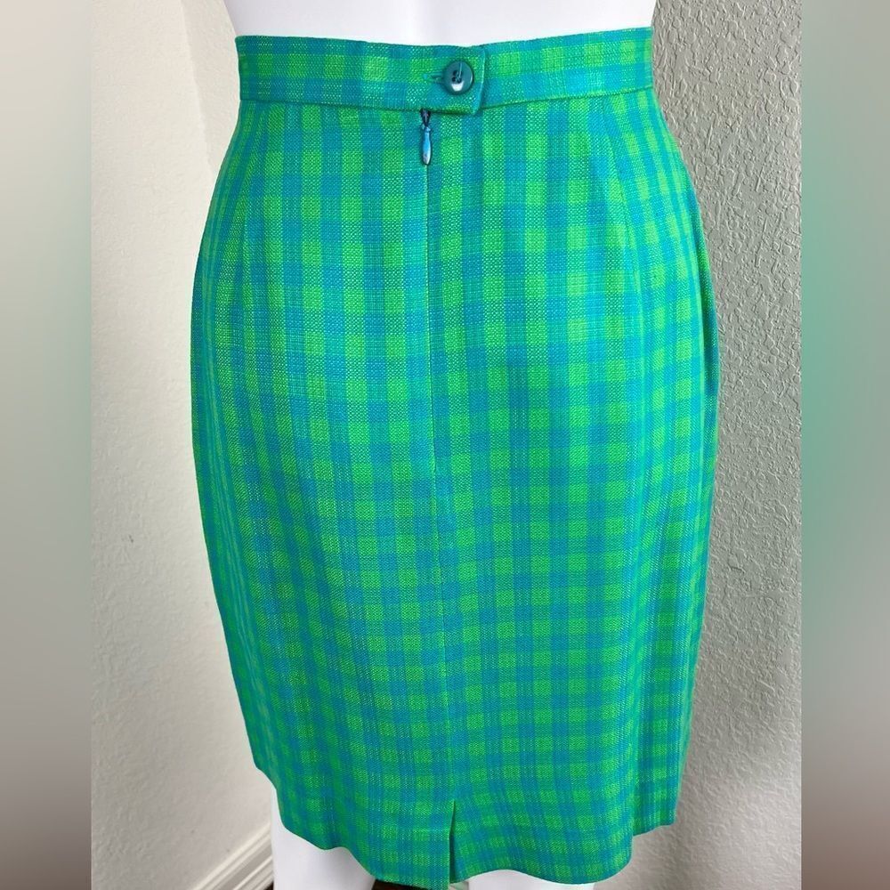 Christian Dior 1990’s Deadstock Gingham Skirt Suit - Picture 10 of 17